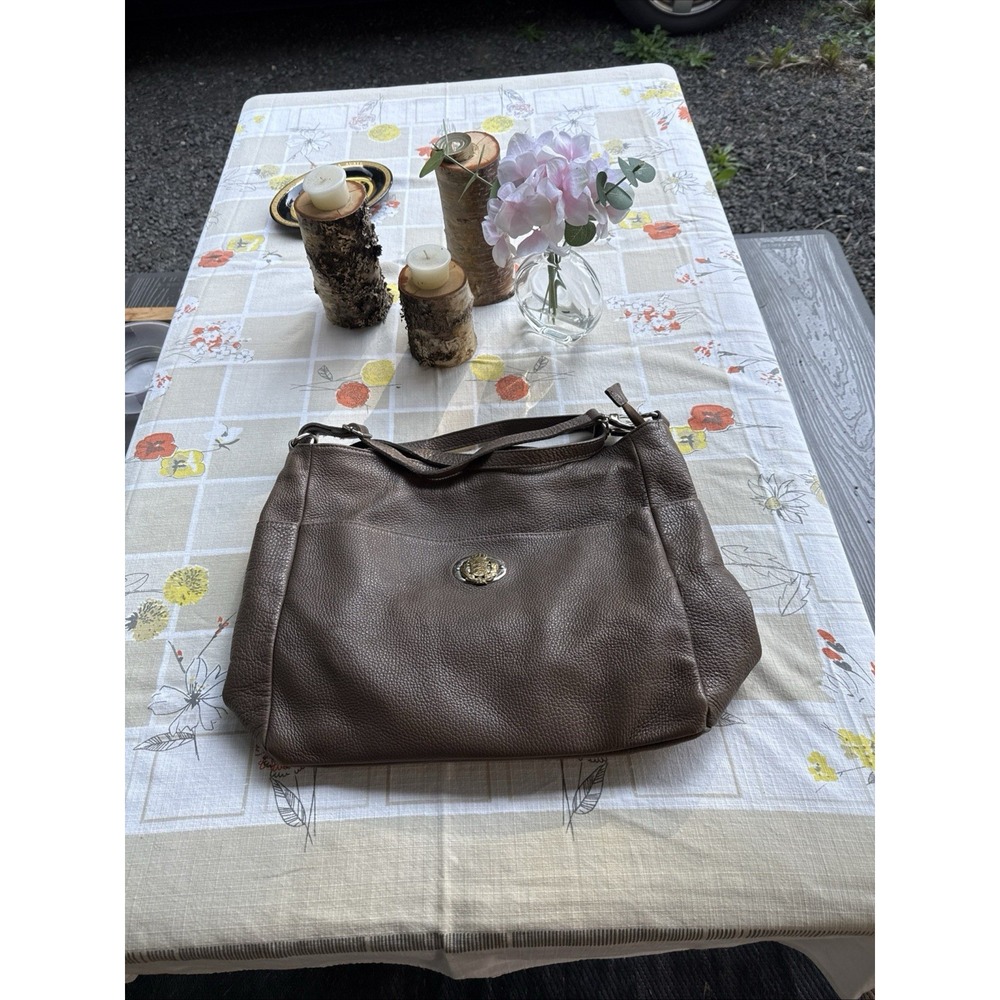 Italian Genuine Leather Parentesi  Brown Shoulder/Cross Body Purse.